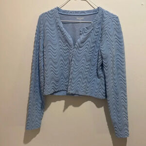 Baby Blue Social Tourist Longsleeve Blouse